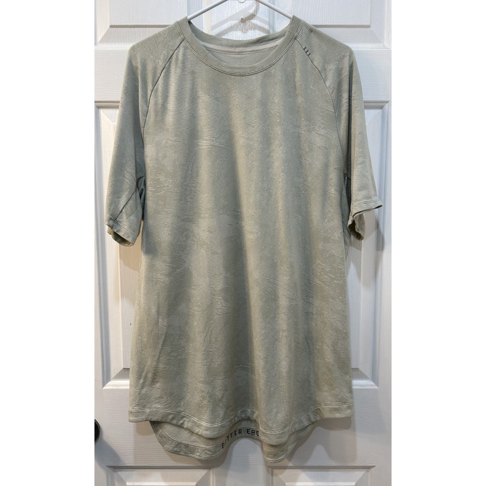 Lululemon Better Each Day Drysense Men's Sz XL Mint Green Athletic Tee T-Shirt